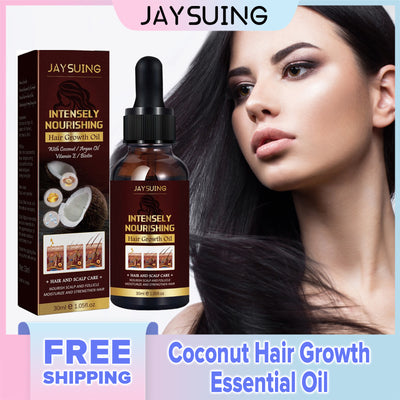 Jaysuing Coconut Hair Growth Essential Oil Moisturizes Nutritional Dense  Hair Dense Massage Scalp Essential Oil Strengthens Hair(30ml), jaynehoe