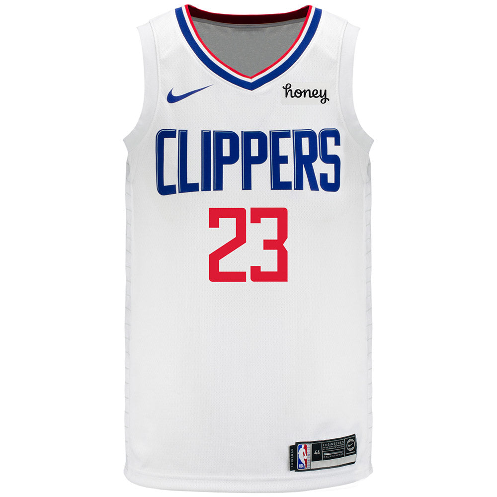 Youth Fanatics Branded White La Clippers Fast Break Custom Replica Jersey - Association Edition Size: Large