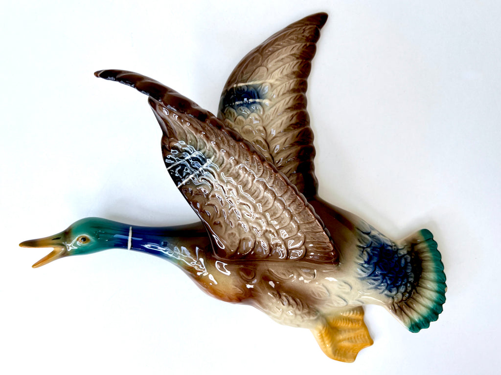 Vintage 1960s Pair of Duck Pins Marked Gerrys Enamel Mallard