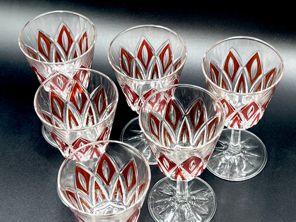 Bohemia Crystal (Czechoslovakia) Crystal Diamond Cut Hock Wine Glasses –  That Retro Piece