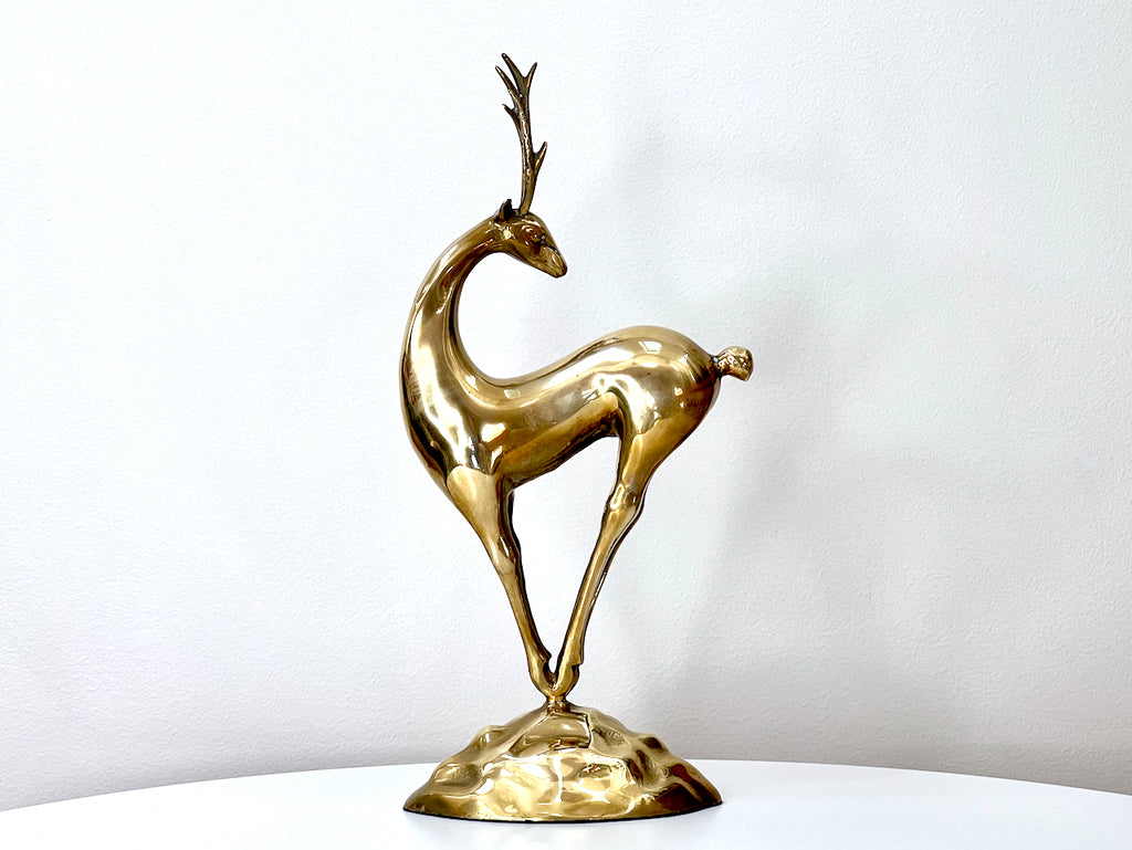 Figurine - Vintage Brass Deer Elk Figurine Christian Saint George Slaying  Dragon Folklore - Brass - Catawiki
