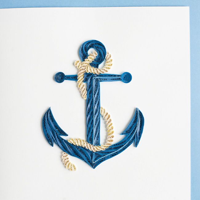 Anchor Quilling Card - Forests, Tides, and Treasures