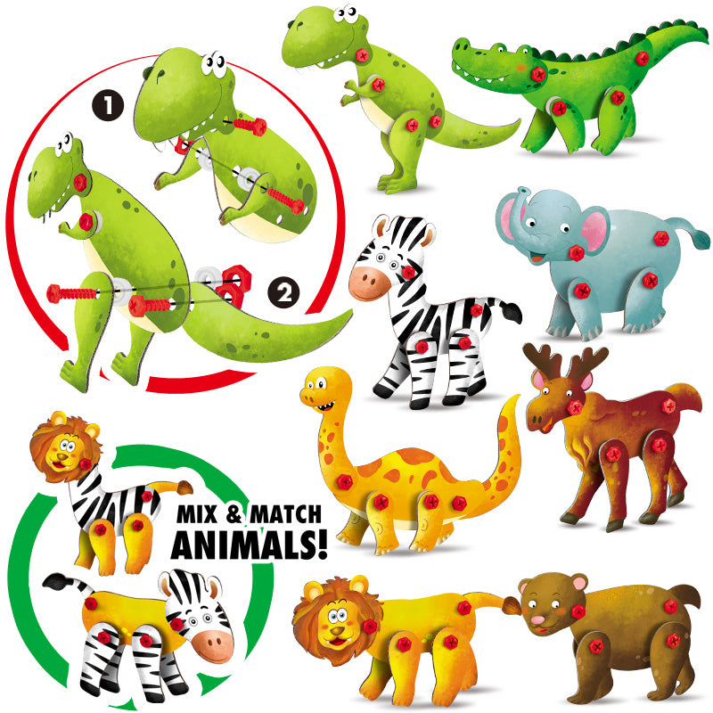 zoo forest screw 3d puzzle