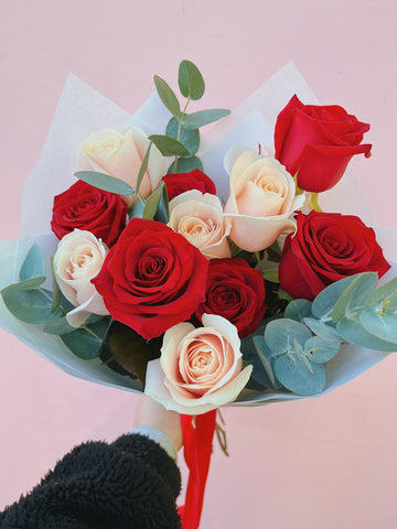 Collection Pre-Order - Valentine's Day Pink and Red Rose Bouquet