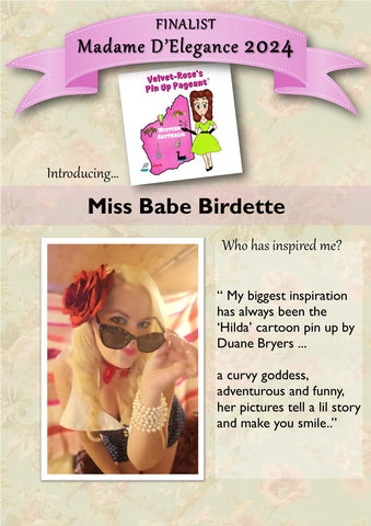 Miss Babe Birdette finalist promo