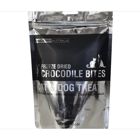 [FDA-CB70] Freeze Dry Australia Freeze-Dried Crocodile Bites Treats for Dogs & Cats (70g)