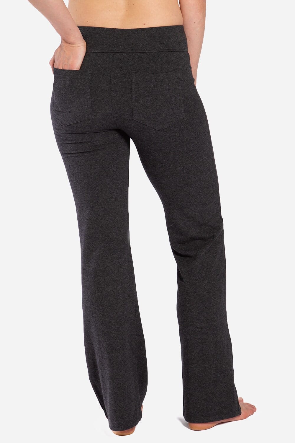 Shasmi Peach Lightweight Stretchable Yoga Pants Boot-Cut Regular
