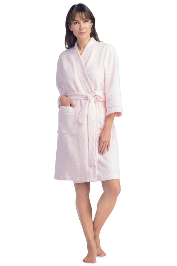 Women's Robes | Terry Cloth Kimono Style Short Robe | Fishers Finery