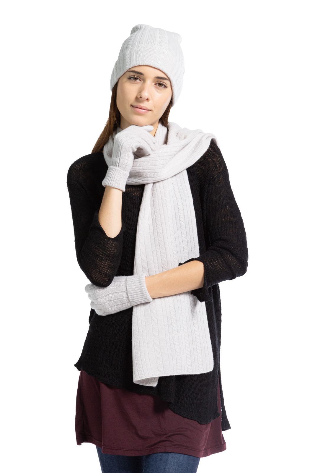 Womens Cashmere Set | Cashmere Hat, Glove & Scarf Set | Fishers Finery