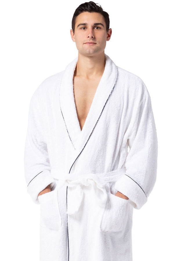 Mens Robes | Mens Terry Cloth Robe - Spa Robe | Fishers Finery