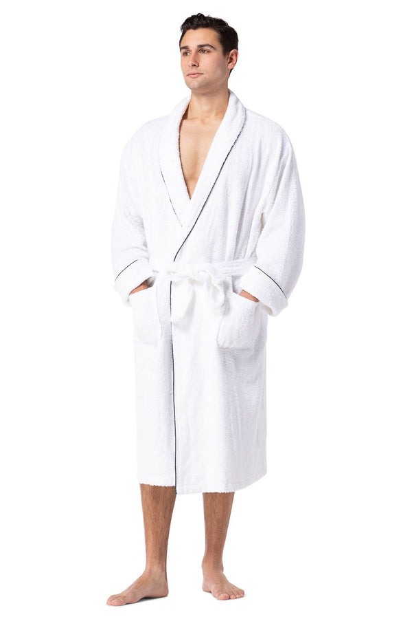 Mens Robes | Mens Terry Cloth Robe - Spa Robe | Fishers Finery