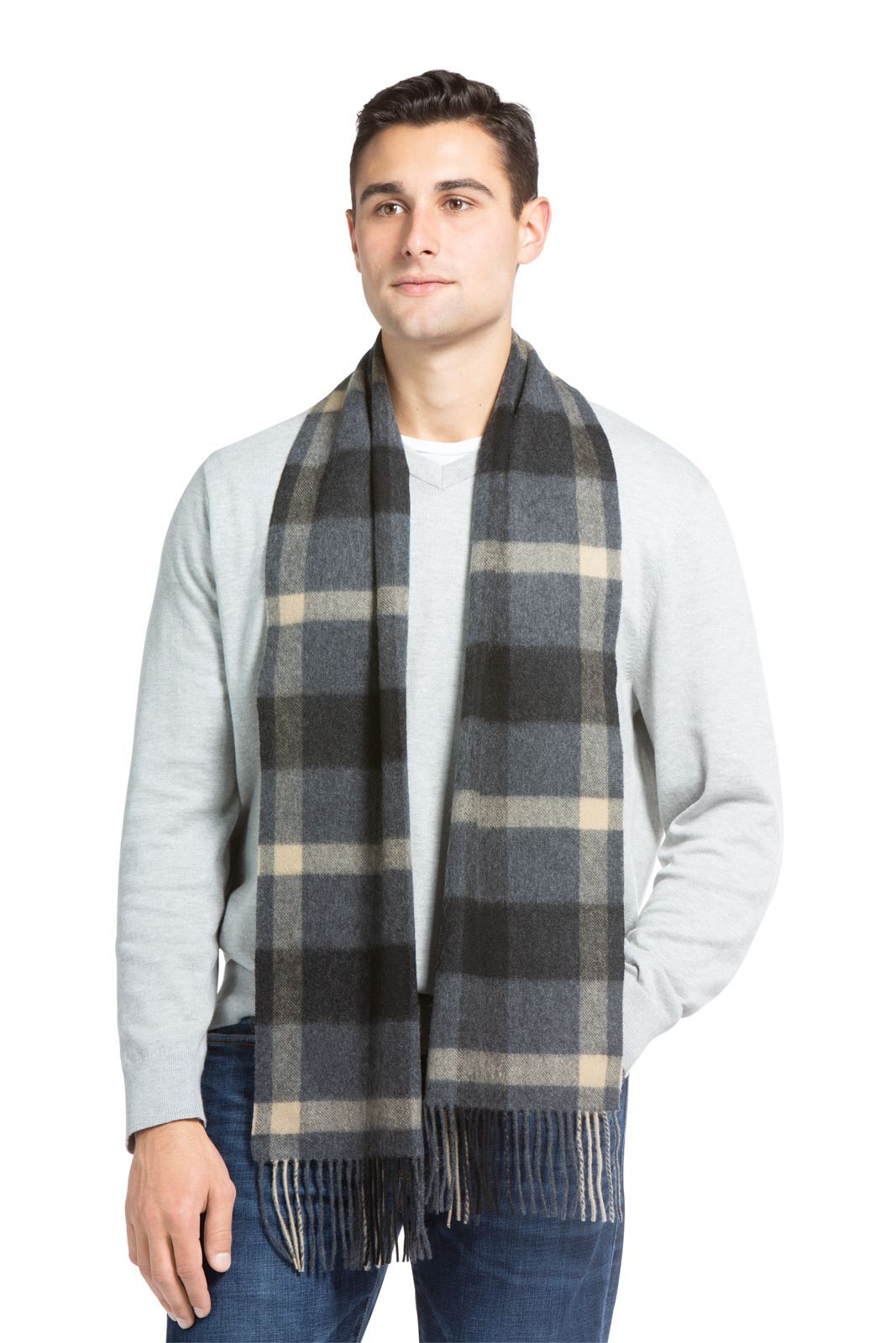 Mens Scarves | Mens 100% Pure Cashmere Scarf | Fishers Finery