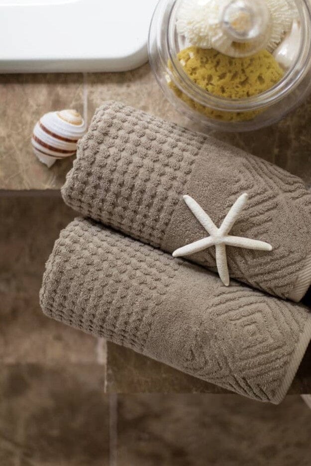 Texere 100% Organic Cotton Diamond Jacquard Towel Set - Fishers Finery product image