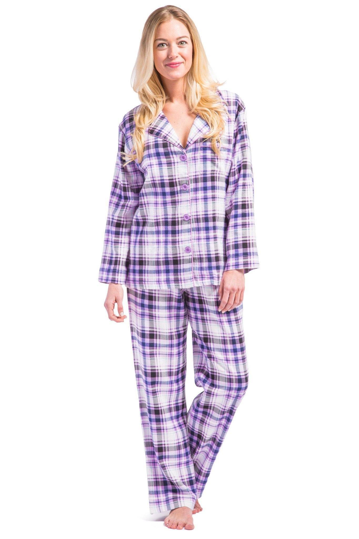 Women's Pajamas | Full Length Flannel Pajama Set | Fishers Finery