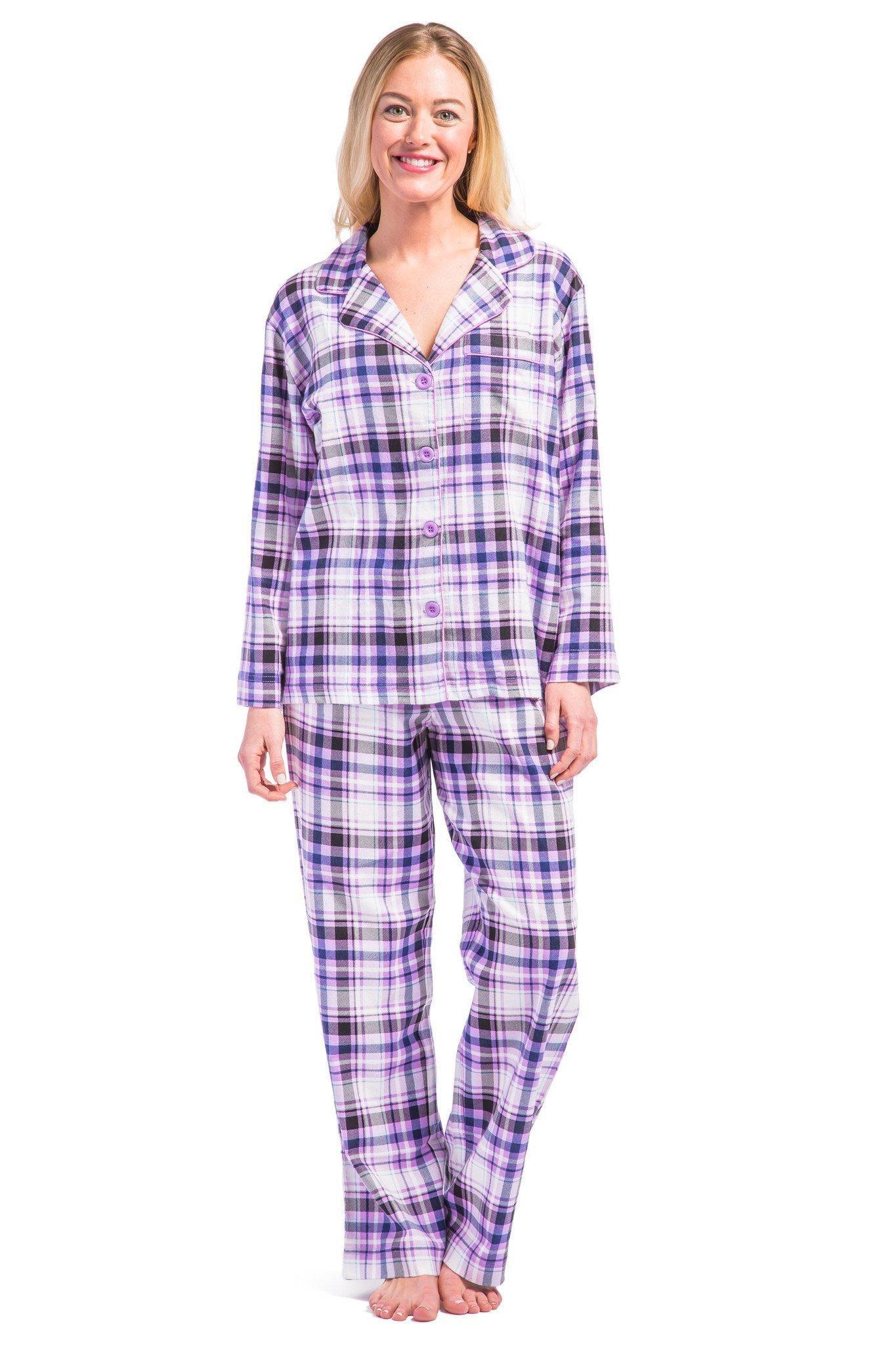 Women's Pajamas | Full Length Flannel Pajama Set | Fishers Finery