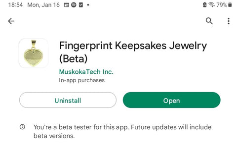 Install Fingerprint Keepsakes App - How To