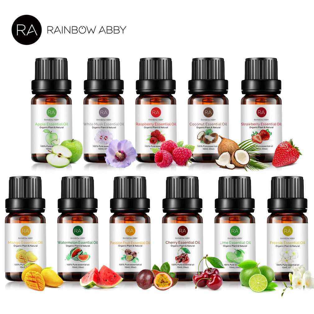 6-Pack Essential Oils Set (Peppermint, Watermelon, Strawberry, Freesia –  RainbowAbby 2013