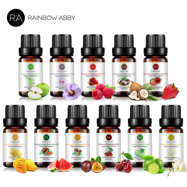 Cheap PHATOIL 6Pcs Fruit Essential Oil New Year Gift Set Strawberry Mango  Pineapple Coconut Aromatherapy Diffusers Oil Skin Care Air Fresh Diffuser