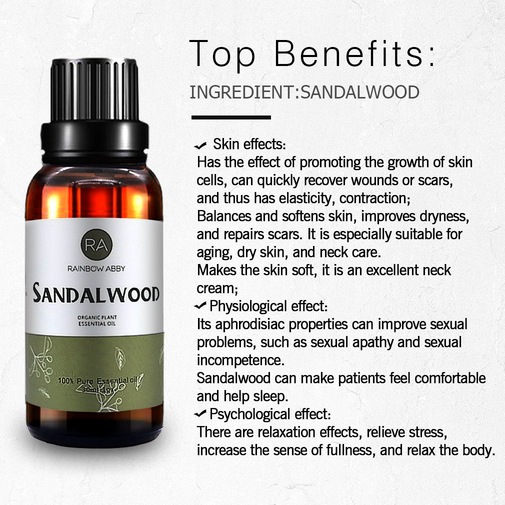 Essential Oils Pure 100ml Sandalwood Natural Aromatherapy Essential Oi –  RainbowAbby 2013