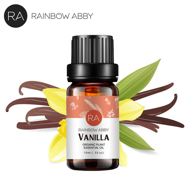 Rainbow Abby Vanilla Essential Oil 100% Pure Organic Plant Natural Flower  Essential Oil for Diffuser, Message, Skin Care, Sleep - 10ML
