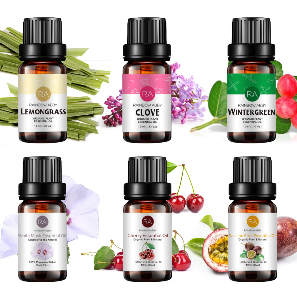 6 × 10ml Set Fruit Essential Oil Pure & Natural For Aromatherapy Fragr –  RainbowAbby 2013