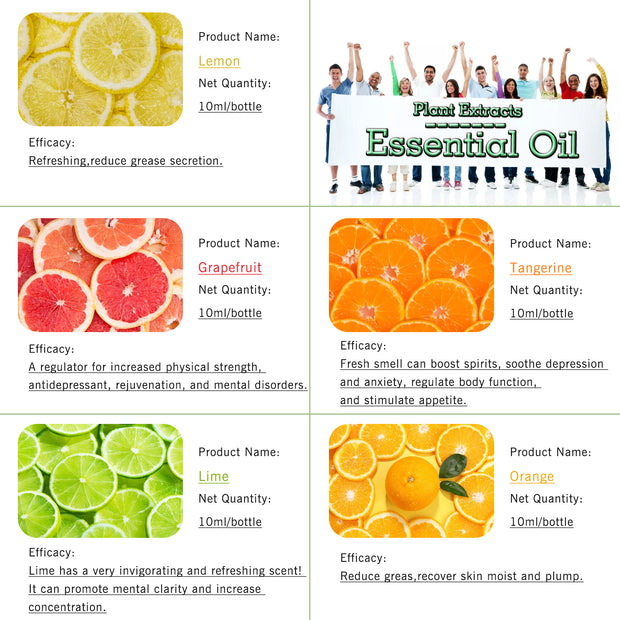 Citrus essential oils ⇒ effects