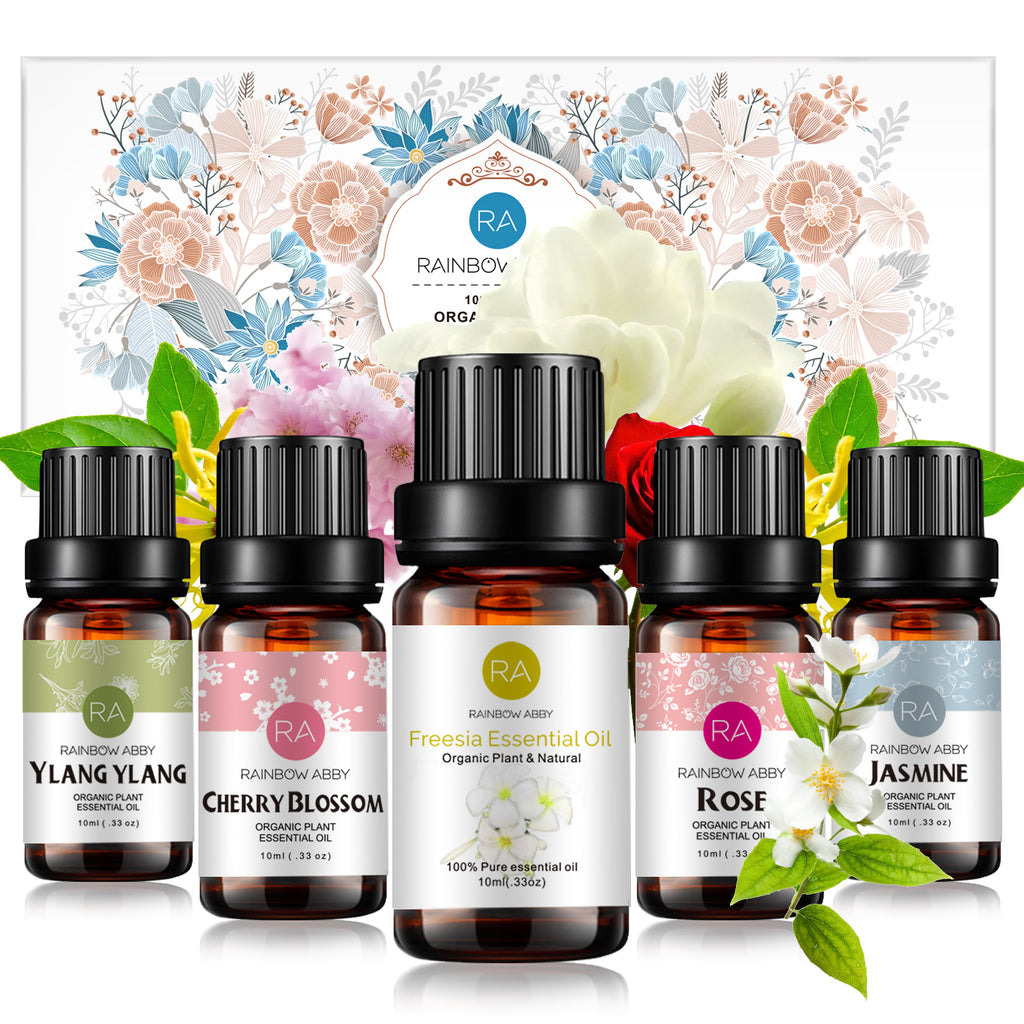 6-Pack 10ml Floral Essential Oils Gift Set: Lavender, YlangYlang