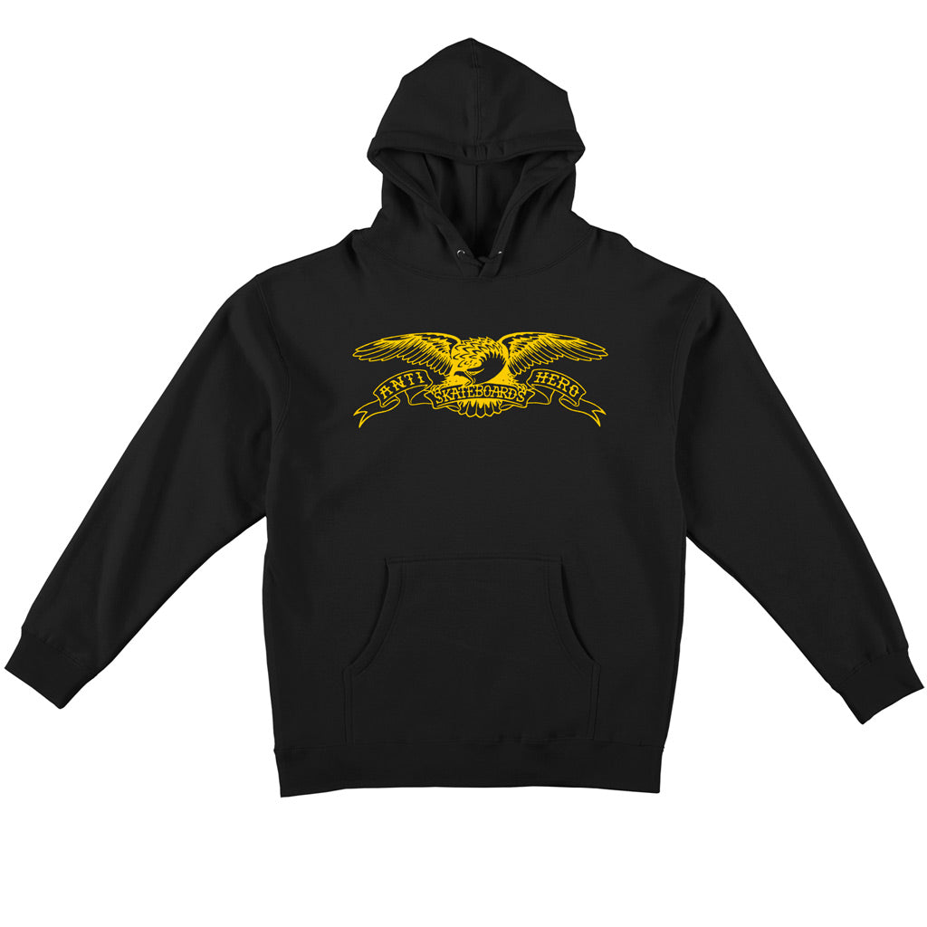 Anti Hero Hoodie Basic Eagle Hoodie Black / Yellow – Welcome Skateshop ...