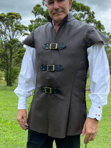 Medieval Suede Tunic or Jerkin with optional Buckle detail – Highland  Leather