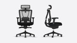 Black ergonomic home office desk chair