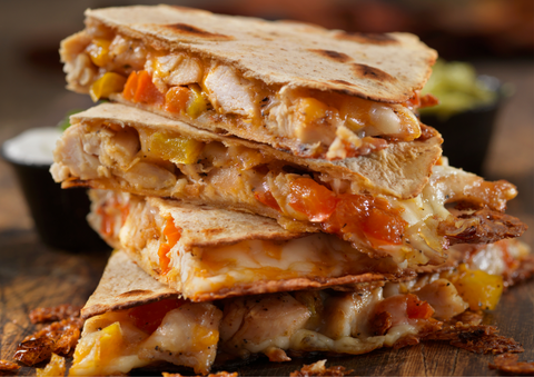 Cheesy Quesadillas - easy recipe courtesy of The Bottled Baking Co.