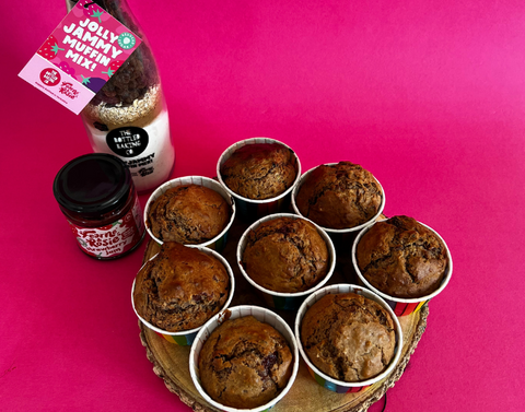 Jolly Jammy Muffin Mix finished bakes