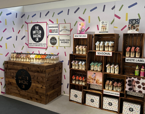 Bottled Baking Co stand at a trade show