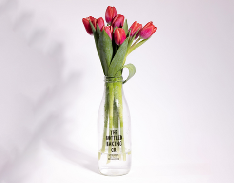 Flowers in Bottled Baking Co bottle