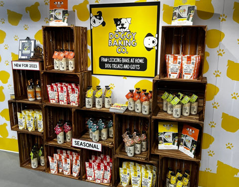 Doggy Baking Co stand at trade show