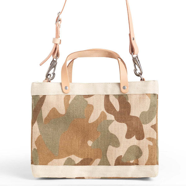 Petite Market Bag in Safari with Adjustable Handle “Alphabet Collectio