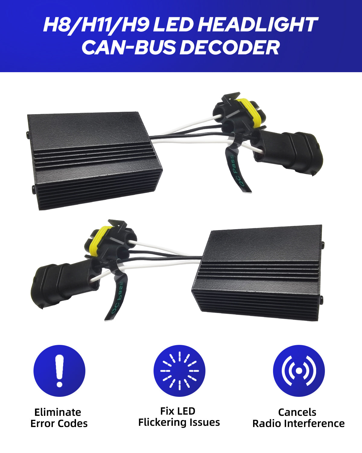 CANBUS DECODER FOR H11 LED HEADLIGHTS