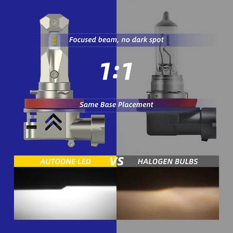 h11 vs halogen headlight bulb