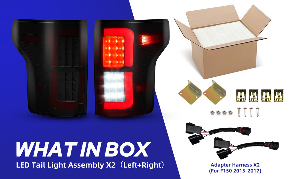 LED tail light kit package contains