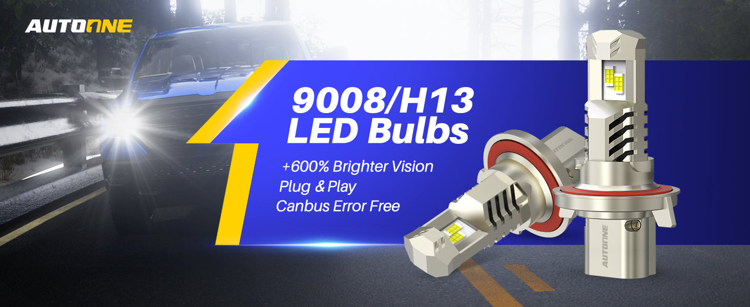 Autoone h13 led headlight bulbs