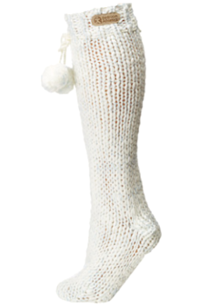 Roberta Slipper Socks - Silver