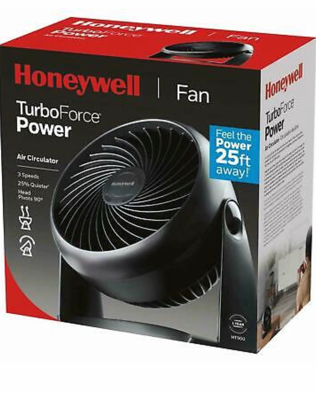 Turboforce Air Circulator Fan Honeywell Ht 900 Black Speed Small Rooms Amazing Itemz