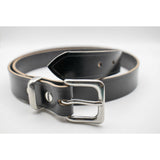 Black dress belt - Buckle and keeper detail