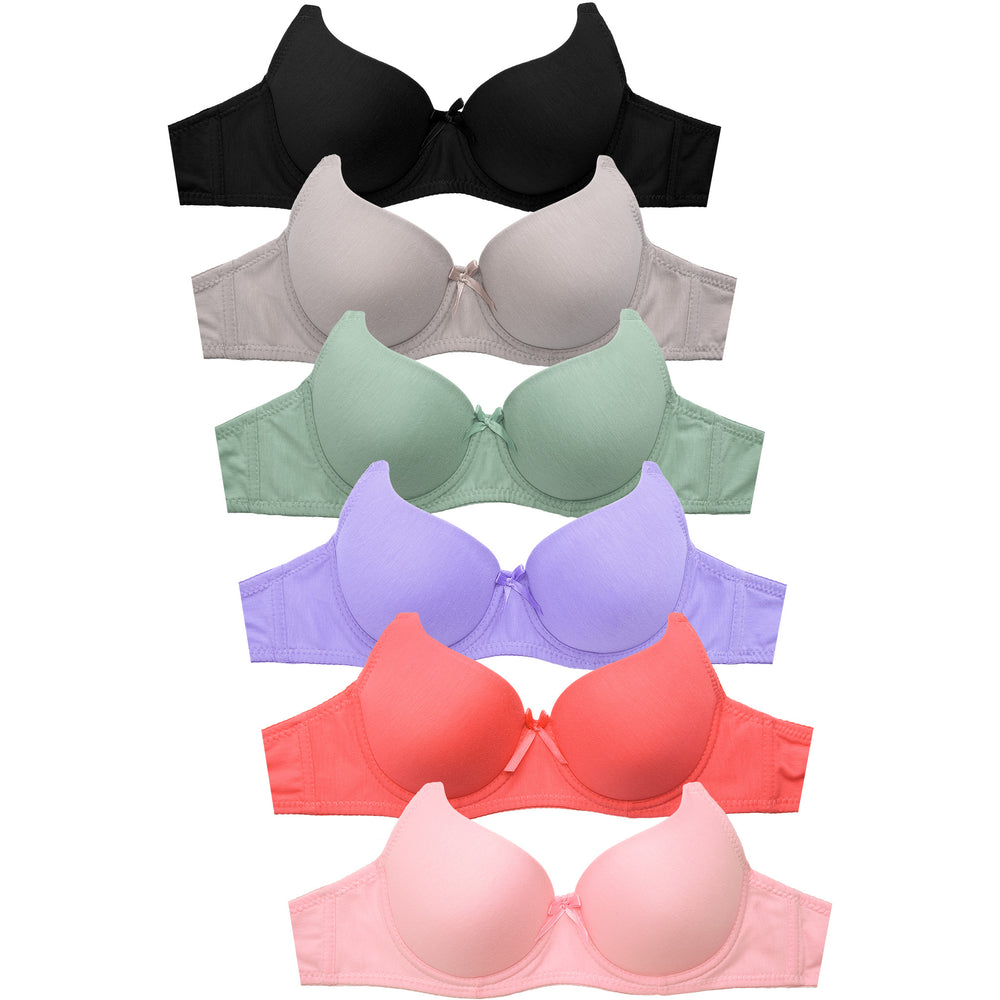 216 Pieces Sofra Ladies Cotton Plain PusH-Up Bra C Cup - Womens Bras And Bra  Sets - at 