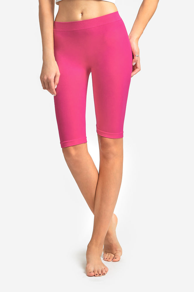 36 Wholesale Mopas Ladies Capri Yoga Leggings Pink And Black - at 