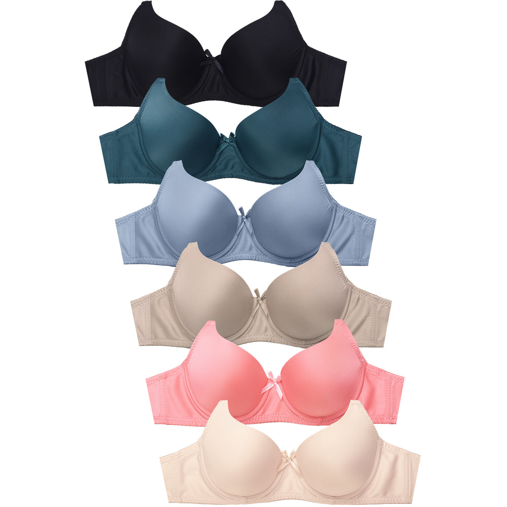 MAMIA LADIES FULL CUP PLAIN BRA (BR4013P6) – Uni Hosiery Co Inc.