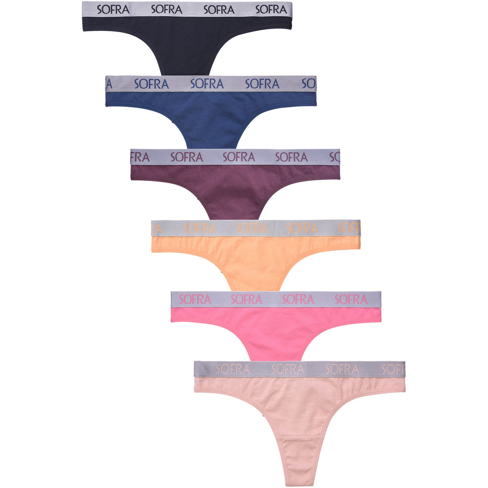 432 Wholesale Sofra Cotton Thong Panty Size M - at 