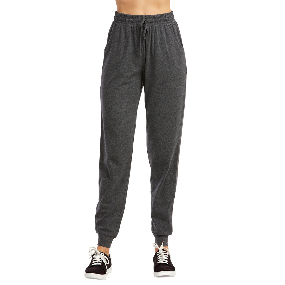 LADIES SINGLE JERSEY COTTON JOGGER PANTS WITH POCKETS (SJC7000_BLACK)