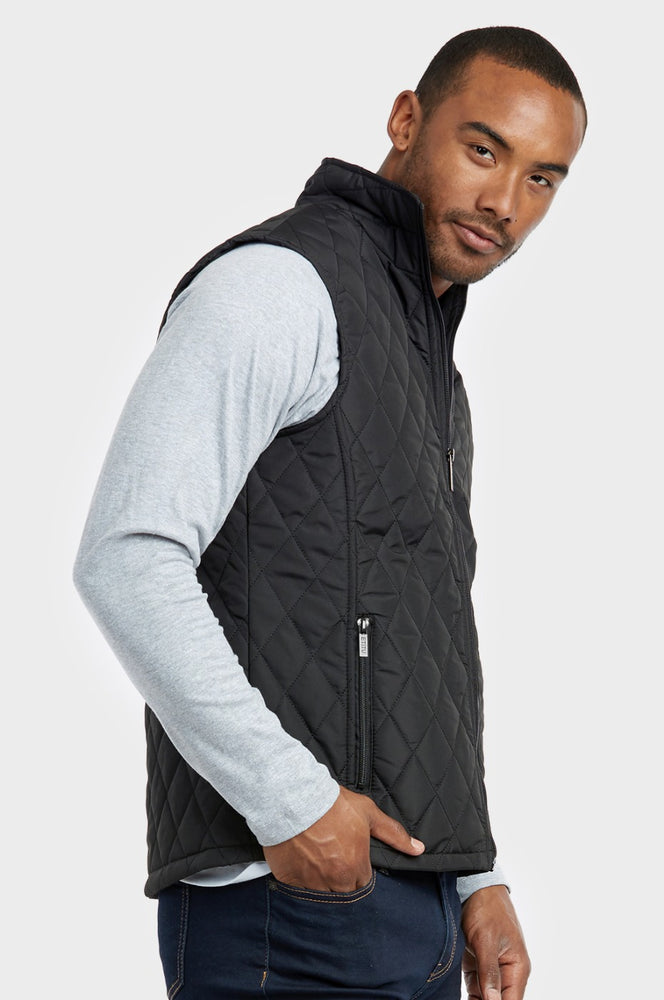 ET|TU MEN'S DIAMOND QUILTED PUFFER VEST (TAV500E_BLACK) – Uni Hosiery ...