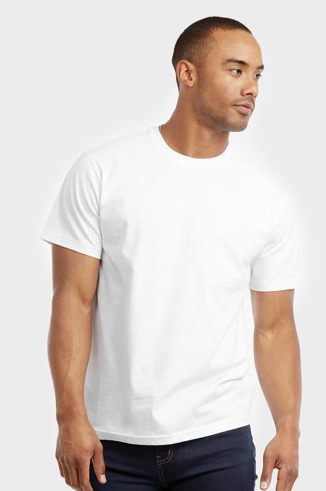 COTTONBELL MEN'S HENLEY SHIRT (MHS001C_WHITE)